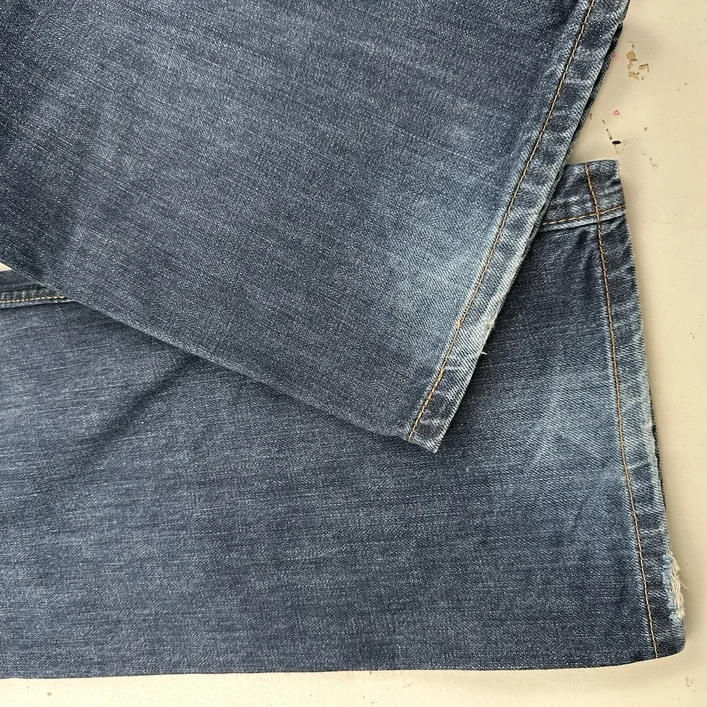 Y2K Nautica Relaxed Fit Jeans Men 34x34 Loose‎ Blue Dark Wash Skater 100% Cotton